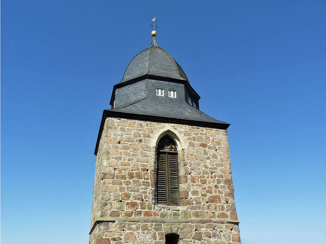 Auf dem Gerüst (Foto: Karl-Franz Thiede)